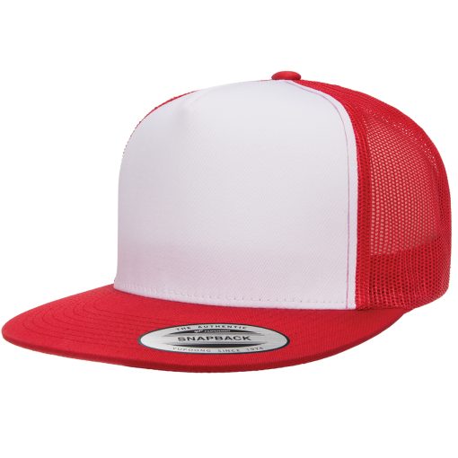 YP 6006 Flat Billed Trucker Hat - Custom Embroidery