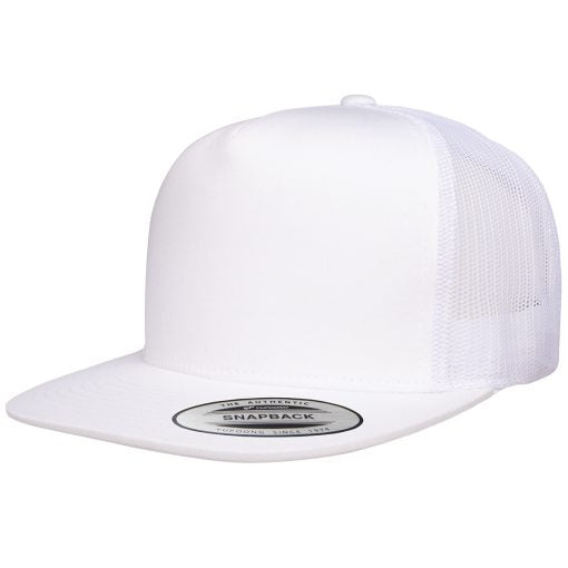 YP 6006 Flat Billed Trucker Hat - Custom Embroidery