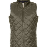 Womens Vintage Diamond Quilted Vest - Custom Embroidery