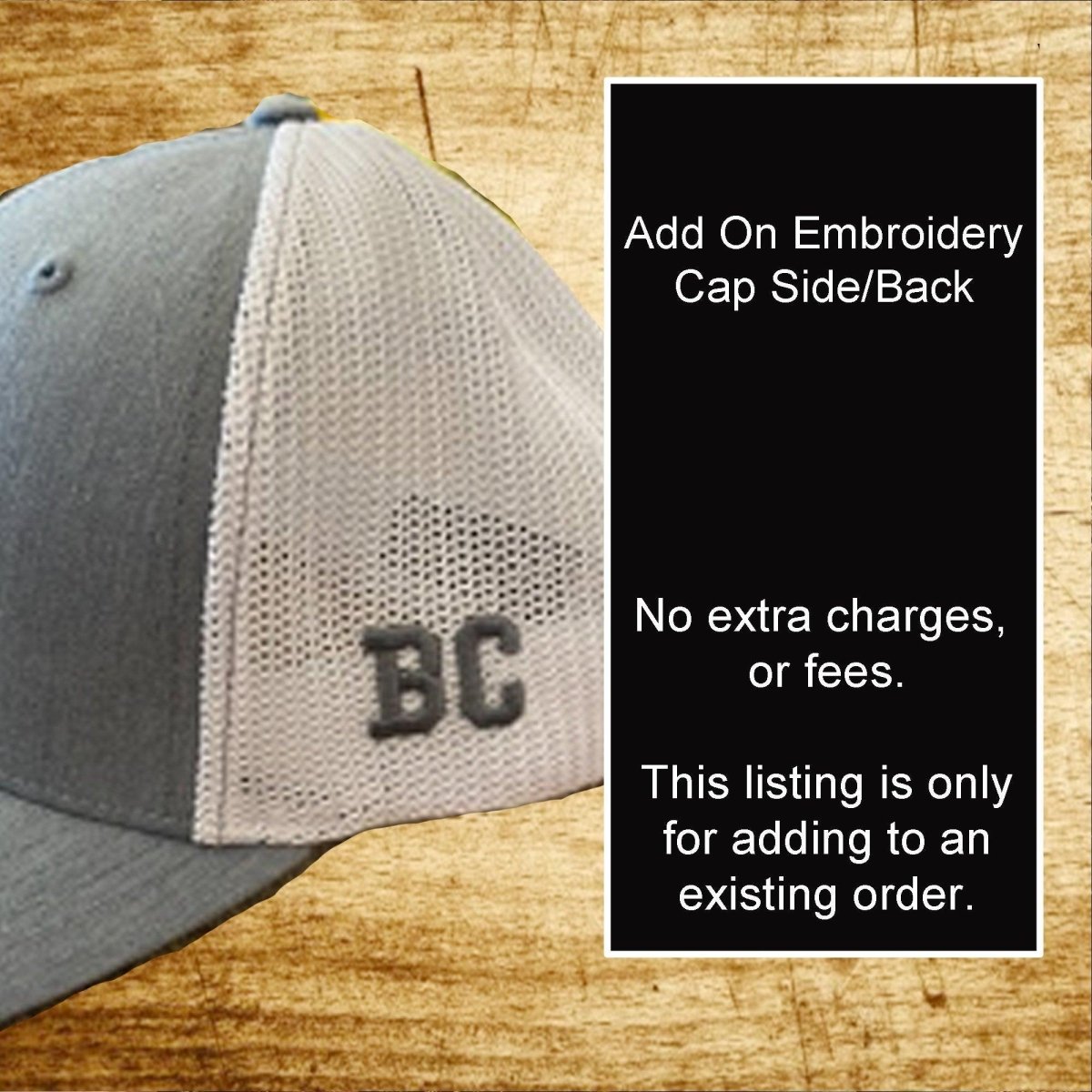 Add on Embroidery - Cap Side or Back - Western Skies Design Company