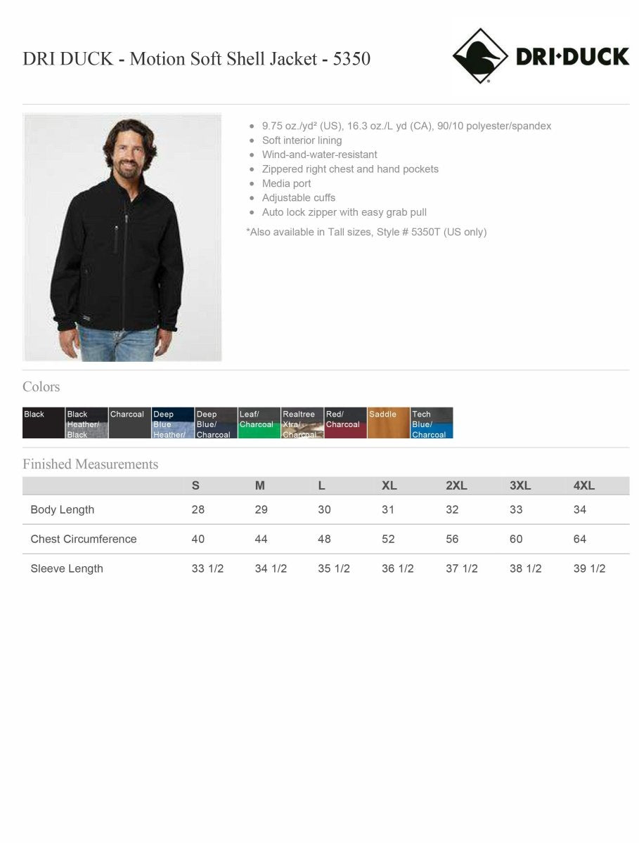 Dri Duck Motion Softshell Jacket - Western Skies Design Company