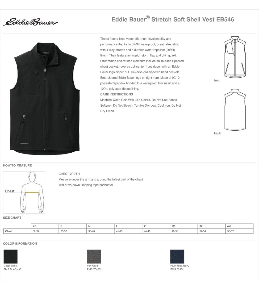 Eddie Bauer® Stretch Soft Shell Vest - Western Skies Design Company