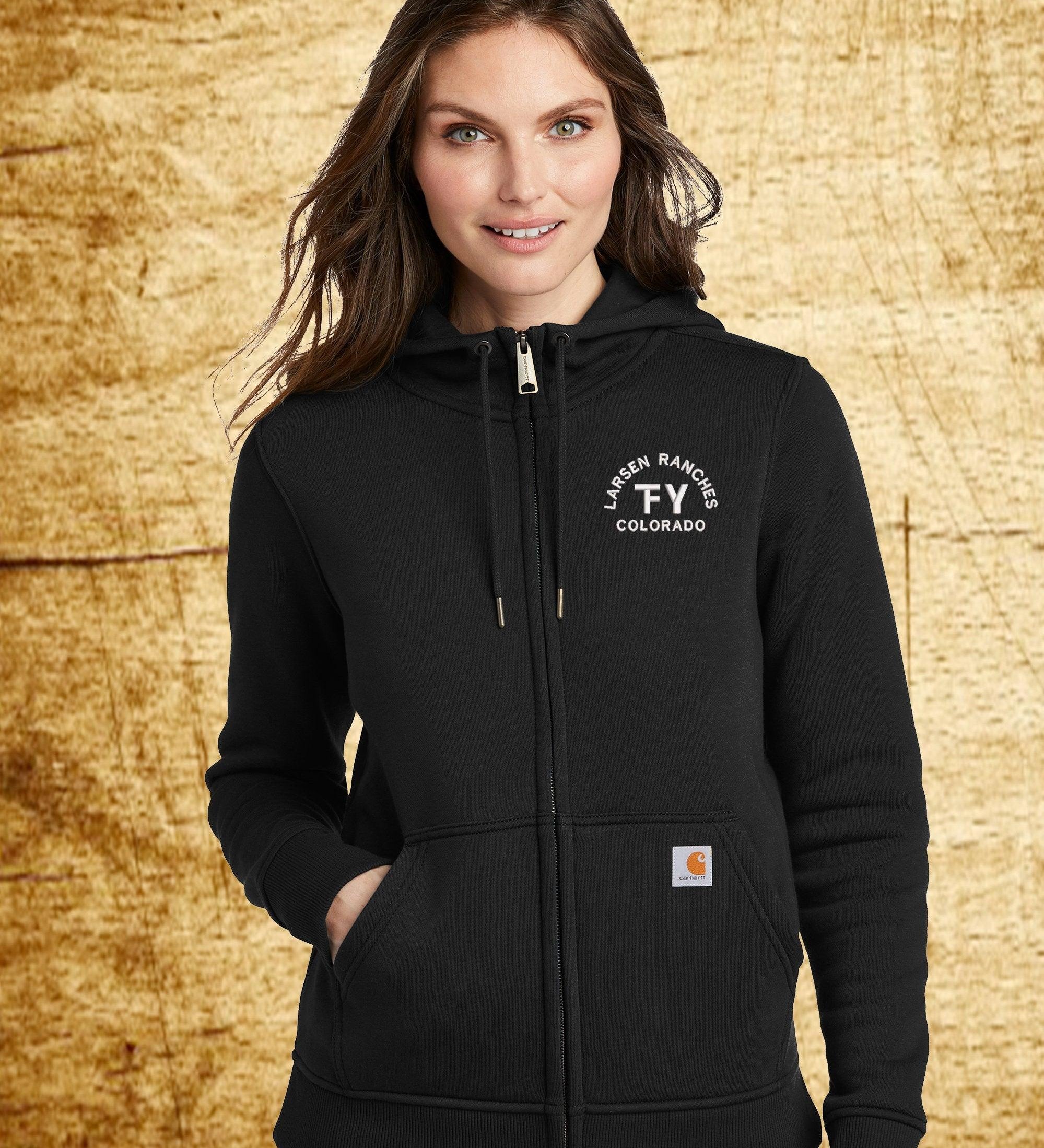 Ladies Carhartt Clarksburg Zip Hoodie -Custom Logo - Embroidered Ranch Brand - Farm and Ranch Clothing