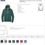 JERZEES ® Snow Heather French Terry Raglan Hoodie - Western Skies Design Company