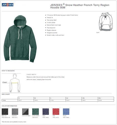 JERZEES ® Snow Heather French Terry Raglan Hoodie - Western Skies Design Company