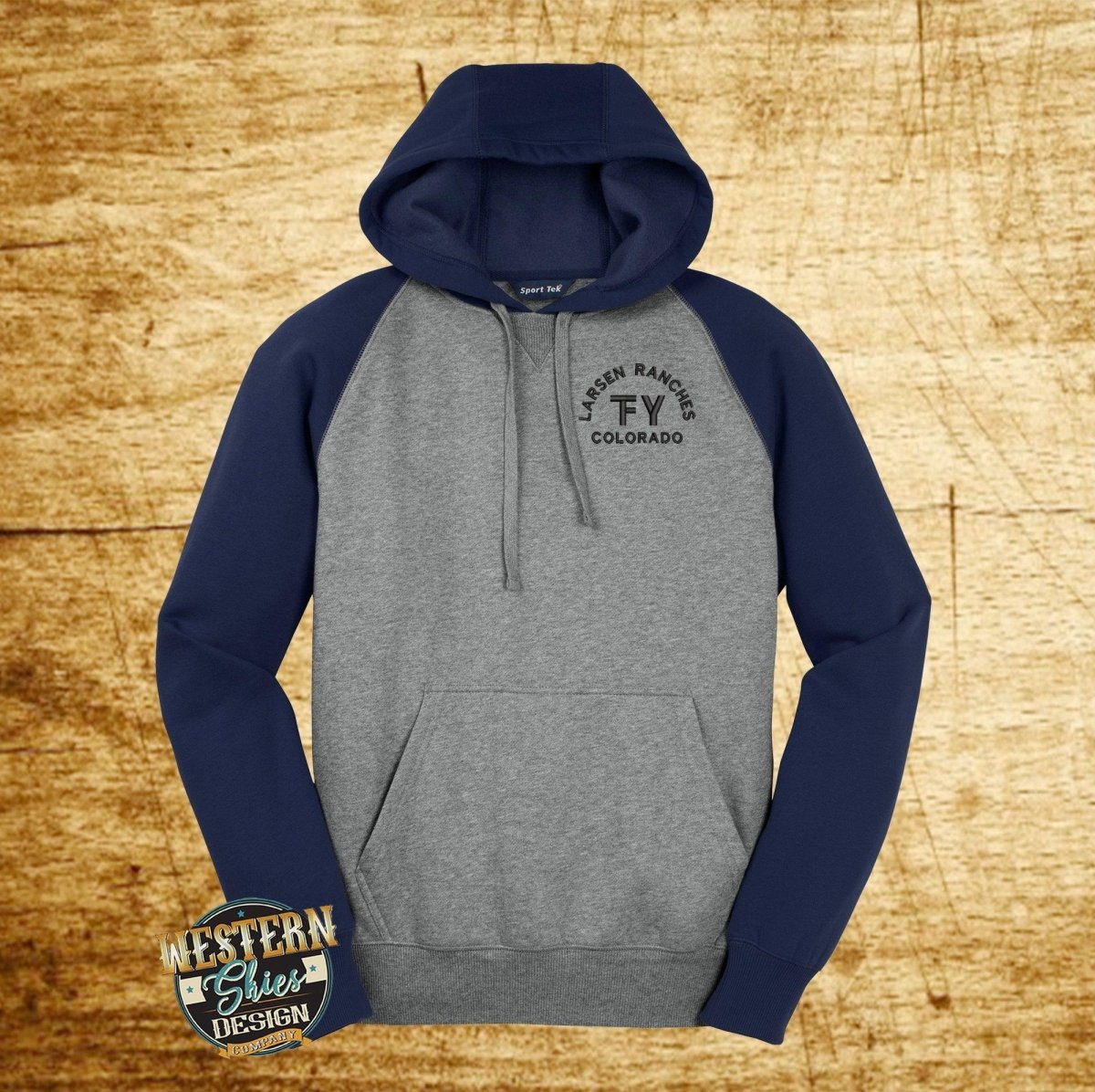 Sport-Tek® Raglan Colorblock Pullover Hooded Sweatshirt - Western Skies Design Company